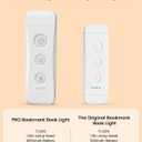 Glocusent USB Rechargeable Book Light for Reading in Bed, Portable Clip-on LED Reading Light, 3 Amber Colors & 5 Brightness Dimmable, Compact & Long Lasting, Perfect for Book Lovers