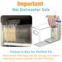Ugotfeels Breastmilk Storage Container with L Shaped Separator Boards, Dividers Will Flatten Standing Breast Milk Bags in Organizer Bins Save Refrigerator Space | 2 Containers - Green