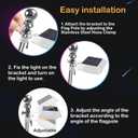 Solar Flag Pole Light, Bright White 6000k Flagpole Light Upgrade Solar Powered for 5ft 6ft Flag Pole,Waterproof Outdoor Dusk to Dawn Led Solar Lights,Outside House Garden Yard American Flags Decor