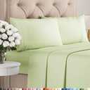 King Size 4 Piece Sheet Set - Comfy Breathable & Cooling Bed Sheets Set - Hotel Luxury Bedding for Women, Men, Kids, Teens, Boys & Girls - Deep Pockets and Wrinkle Free - Oeko-Tex - Light Sage Green