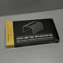 Sofa Arm Tray,Bamboo Folding Couch Arm Tray,Sofa Armrest Trays with Anti-Slip Pad for Drinks,Snacks,Phone,Remote ControlBlack (18.9*13)