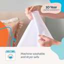 Linenspa 5-Sided Waterproof Mattress Protector Breathable, Fitted Sheet Style, Machine Washable King Size Mattress Protector, White, King