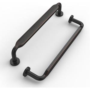 FILTA 10 Pack 5 Inch(128mm) Oil Rubbed Bronze Cabinet Pulls,Stylish Kitchen Cabinet Handles Zinc Alloy Cabinet Hardware for Kitchen Cabinets and Dresser Drawers (5" Hole Center)