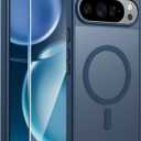 FNTCASE for Google Pixel 10 Pro XL Case: for Pixel 9 Pro XL Case | Magnetic Matte Shockproof Rugged Translucent Phone Cover - Military Grade Drop Proof Sturdy Slim Protective Cases (6.8 inch/Blue)