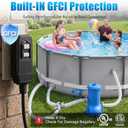 Pro 1000 GPH Pool Pumps Above Ground, Pool Pump with GFCI Safety Plug, Pool Filter Pump for Swimming Pools, Fast Circulation & Debris Removal, Improves Water Clarity, Fits Type A/C Filters, Blue