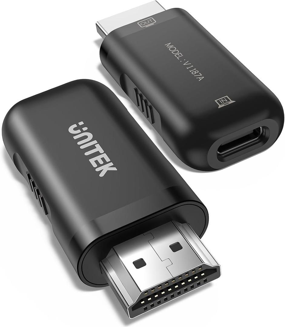 Unitek USB C to HDMI Adapter Uni-Directional Type-C Female Video Source to HDMI Male Display Converter 4K 60Hz Thunderbolt 3/4 Adapter for MacBook Pro/Air iPhone Series iPad Pro Windows Surface