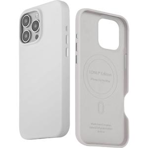 LONLI Edition | Italian Leather - for iPhone 16 Pro Max - Premium Italian Full Grain Leather Phone Case - Develop Unique Patina - Ash