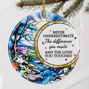 Christmas Ornaments, Going Away, Goodbye, Farewell Gifts for Coworkers - Retirement, Coworker Leaving Gifts for Women, Men - Leaving Job, Moving Away Presents for Friends, Boss, Work Bestie - Design B