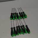LOZAGU 14pcs Mini Hex Screwdriver Set, Metric(0.9mm-3mm) SAE(0.035"-1/8) Hex Allen Wrench Screwdriver Set, Perfect for RC Cars, Quadcopters and Helicopter Car Models (Green)