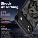 Magnetic for iPhone Air Case [Compatible with MagSafe] Cute Cool Butterfly Print Pattern Design, Slim Bumper Translucent Matte Protective Cover for Women Girls, Black