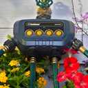 Melnor 65184AMZ Bluetooth Water Timer with 4-Zone Control, 12 Programmable Start Times, Watering Delay, Manual Mode, Weather-Resistant, 2 Piece Quick Connect Bundle, Black, Yellow