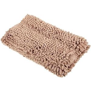 IMIKEYA Shaggy Non- Bath Mat Extra Thick Chenille Rug for Bathroom Absorbent and Machine Washable Camel Color for Comfort and Safety