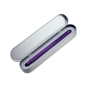 Asvine Purple Fude Pen, Bent Nib Fountain Pen Calligraphy (Fine to Broad) with Converter and Metal Pen Case Set