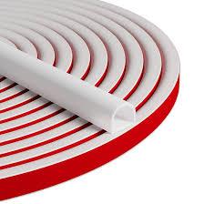 20FT Weather Stripping Door Seal - Self Adhesive Weather Insulation Strip Weatherstripping Silicone D Shaped Seal Strip for Door Frame Gap Filler/Window Soundproofing