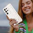 OOK Compatible with Samsung Galaxy S21 Ultra Leopard Case with Wrist Strap, White Leopard TPU Shockproof Protection Slim Cover with Camera Protection for Women Girls