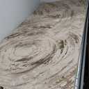 Large Brown Coffee Swirl Pattern Rectangular Rug 110" x 90"