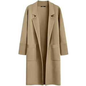 LILLUSORY Women's Long Dressy Cardigan Sweaters Fall Oversized Cozy Jacket Outfits 2025 Date Night Winter Trench Coats, L