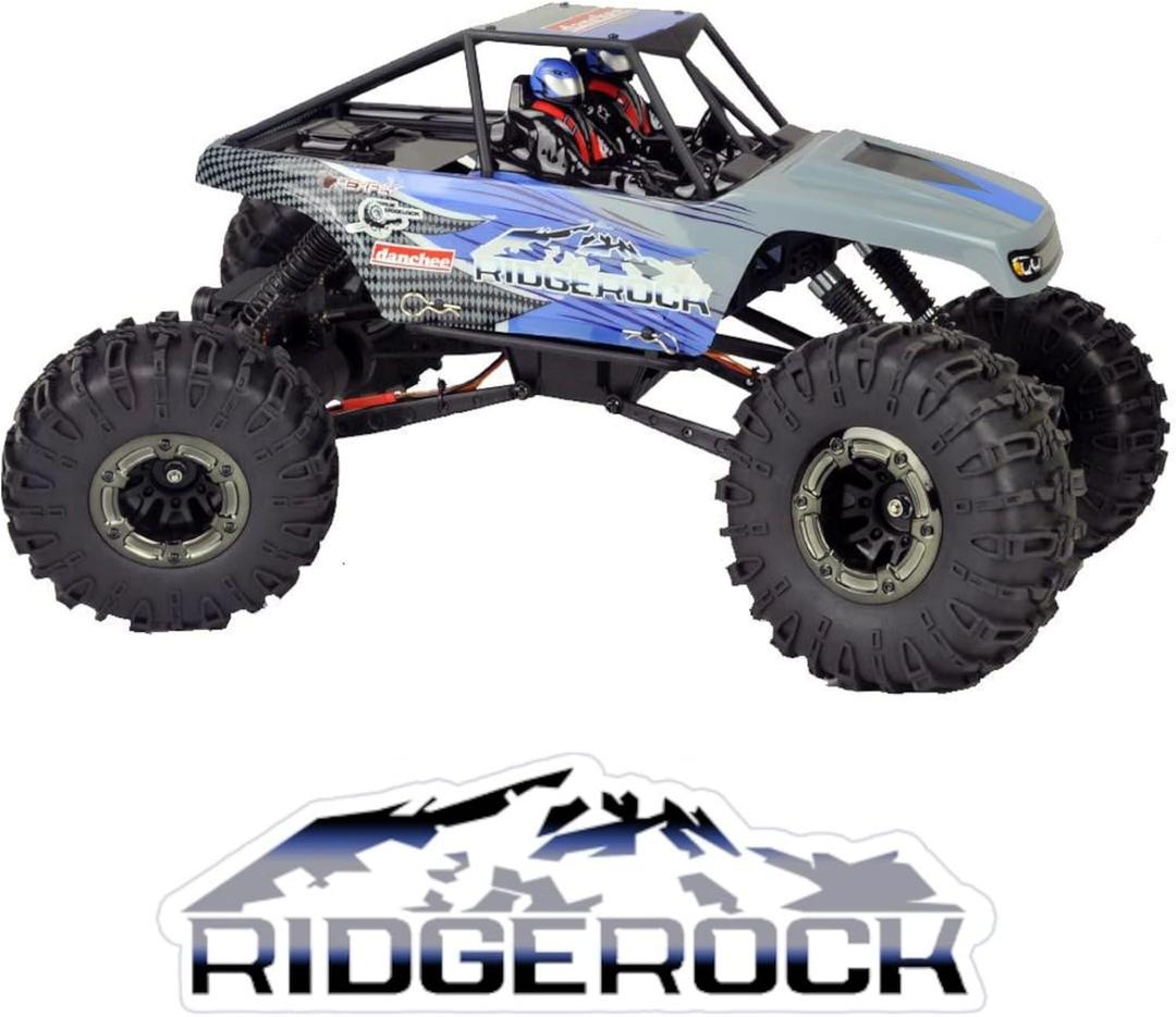 Redcat Racing Danchee Ridgerock 1/10 Scale 4WD Electric RC Rock Crawler RC Truck RTR with 2.4GHz Radio, Dual Motors, 4-Wheel Steering, USB Charger with RC Crawler Li-ion Battery, 440mm