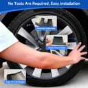 Rim Protectors for 2025-2026 Tesla Model Y Juniper - 4PCS 20" Helix Wheel Rim Covers, Anti-Curb Rash Protective Ring, Matte Black Model Y Accessories