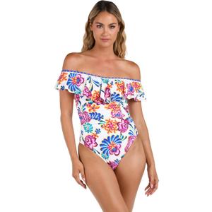 La Blanca Women's One Piece Swimsuit Off Shoulder Ruffle Bathing Suit (16) La Blanca Women's One Piece Swimsuit Off Shoulder Ruffle Bathing Suit (16)