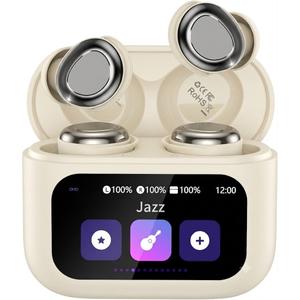 Sleep Earbuds Bluetooth in Ear Touch Screen Sleep Headphones, Small Design Mini Sleep Earbuds for Side Sleepers, 48H Playtime Sleep Earphones Clear Calls, Darkblack
