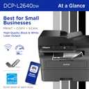 Brother DCP-L2640DW Wireless Compact Monochrome Multi-Function Laser Printer with Copy and Scan, Duplex, Black & White Output | Includes Refresh Subscription Trial(1),