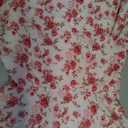 Belle Poque Floral Tops for Women Spring Summer Dressy Casual Blouses Short Sleeve V Neck Shirts Peplum Tops Pink L