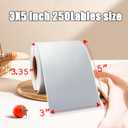 3 x 5 Inch 250Pcs Rectangle Color Coding Stickers,Strong Adhesion Easy to Write Label for Moving,Box Organization,Inventory,Business,Silver