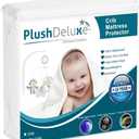PlushDeluxe Waterproof Mattress Protector Breathable Soft Cotton Terry Surface (Mini Crib)