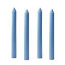 10in Vertical Stripe Taper Candles Set of 4 Pack Striped Tapered Candle, Tall Candlesticks, for Dinner Party Wedding, Home Decor, Kitchen Decors, Christmas, Halloween (4, Light Blue, 8in)