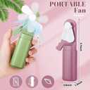 Wonderjune 48 Pcs Mini Hand Press Fan Bulk Small Portable Summer Fan Plastic Handheld Manual Personal Cooling Party Favor Summer Outdoor Travel Camping Gifts, No Battery Included