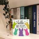2 x My Peeps Easter Spring Bunny Decoration Wooden Box Sign Spring Yard Rabbit Outdoor Farmhouse Dcor for Home Farmhouse Office Farm Kitchen Dining Room Bathroom Shelf Table-159
