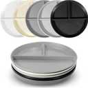 DYB DONGYONGBAO Portion Control Plate For Weight loss 9 Inch 5 Piece, Plastic Divided Plates For Adults with 3 Compartments, Microwave And Dishwasher Safe, Suitable For Adult And Kids