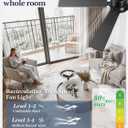 52 Inch Ceiling Fan with Lights and Remote, Smart APP Control, Dimmable with All-Setting Memory, Quiet DC Motor Reversible Blades, Damp Rated Modern Ceiling Fan for Bedroom Patio Living Room, Black