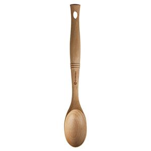 Le Creuset Revolution Solid Spoon, 12.5" x 2.5", Wood