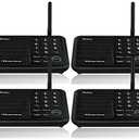 Wuloo Intercoms Wireless for Home 5280 Feet Range 10 Channel 3 Code, Wireless Intercom System for Home House Business Office, Room to Room Intercom, Home Communication System (4 Units Set, Black)