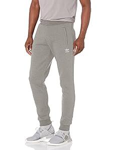 adidas Originals Men Adicolor Essentials Trefoil Joggers, Medium Grey Heather, X-Small