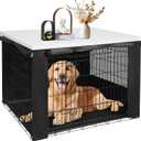 Rockever Dog Crate Cover with Tabletop for 42 Inch Dog Cage, Heavy Duty Dog Kennel Cover, Waterproof UV-Resistant Polyester Pet Kennel Cover (Crate Not Include)