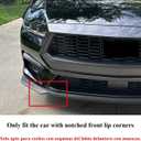 Front Bumper Lip Splitter Spoiler Fit for Ford Mustang S650 2024-2026 Accessories GT/EcoBoost/with Performance Package, Carbon Fiber Look Direct Add-on Application 3pcs Air Dam Chin Body Kit