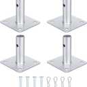 4 PCS Scaffold Base, Galvanized Square Base 4.6" x 4.6" (4 Pack)