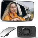 Lower Passenger Side Mirror Compatible with Ford F150 2013-2014, F250 F350 F450 F550 2008-2016, F650 F750 2016-2019 Super Duty Pickup Truck - Right Side Mirrors Replacement Glass