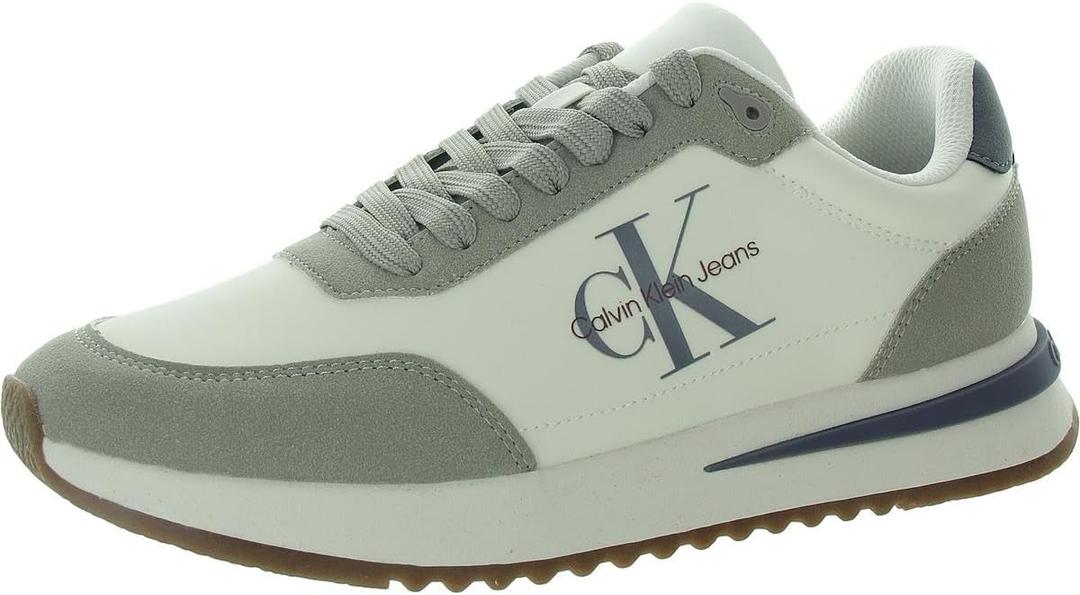 Calvin Klein Men's Phino Sneaker (10.5, Light Grey Multi 050)