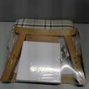 Foot Stools Ottoman, Small Foot Stool Ottoman, and Footstool, Wooden Foot Stool, Sofa Footrest Extra Seating for Living Room Entryway Office (Walnut-squares)