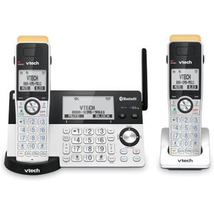 VTech IS8151-2 Super Long Range 2 Handset DECT 6.0 Cordless Phone for Home with Answering Machine, 2300 ft Range, Call Blocking, Bluetooth, Headset Jack, Power Backup, Intercom, Expandable to 12 HS