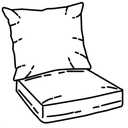 3 Pcs Outdoor Patio Chair Cushions, Thick Seat Pads for Garden Furniture, Waterproof Non Slip Chair Cushions with Ties, Replacement Cushion Set for Porch, Yard, Balcony-Brown, 42*21*4in