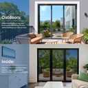 rabbitgoo One Way Privacy Window Film Window Tint for Home with Tools, UV Blocking Heat Control Static Cling No Glue, Daytime Privacy See Out Not in, 35.4 in X 6.5 Feet, Black Silver