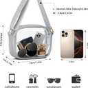 6 x VOROLO Stadium Approved Clear Crossbody Bag,Small See Through Purse Handbag with Adjustable Shoulder Strap for Sports Gray (20cm*14cm*7.5cm, Grey)