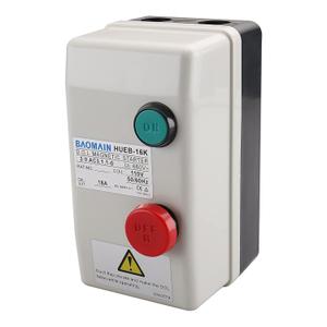 Baomain Magnetic Starter HUEB-16K On Off Switch Enclosed 3 Pole 110V Coil 12.5-18A