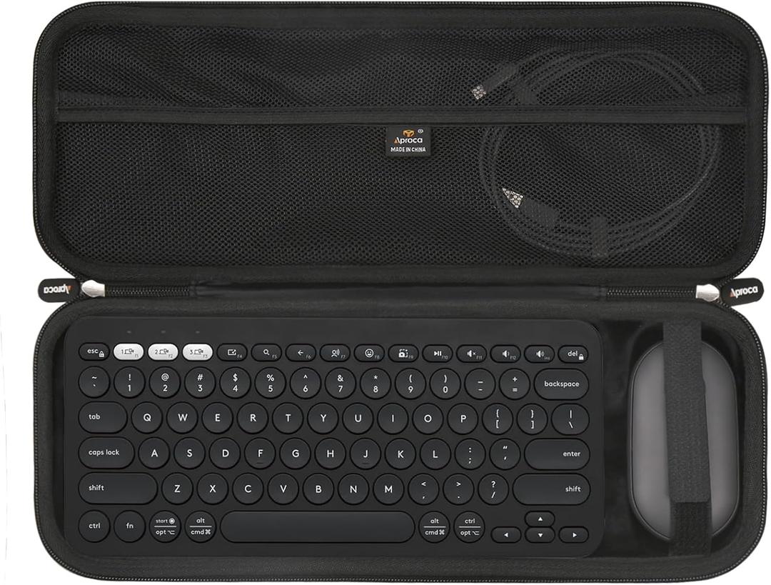 Aproca Keyboard Case Compatible with Logitech Pebble 2 Combo/Pebble Keys 2 K380s Bluetooth Keyboard and M350 i345 Mouse-Black (Case Only)