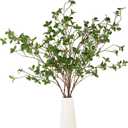 6pcs 41.3inch Greenery Stems Artificial Branches for Vases Olive, Spring Green Long Stem Fake Plants Indoor Branches for Garden Office Home Desk Decoration